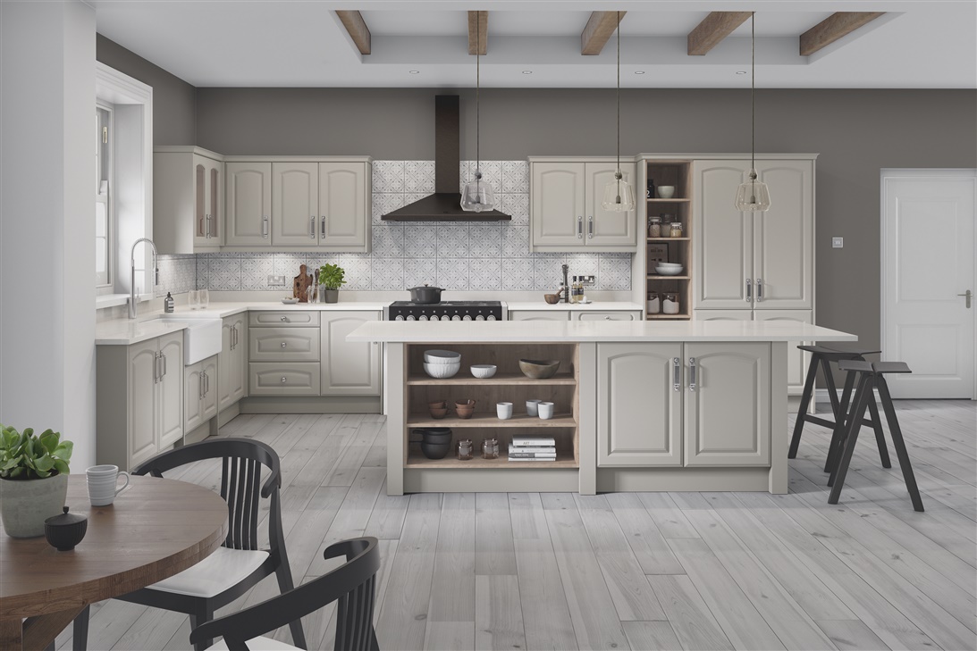 The  Verona - Matte door range is a traditional, arched kitchen designed and manufactured in the UK.