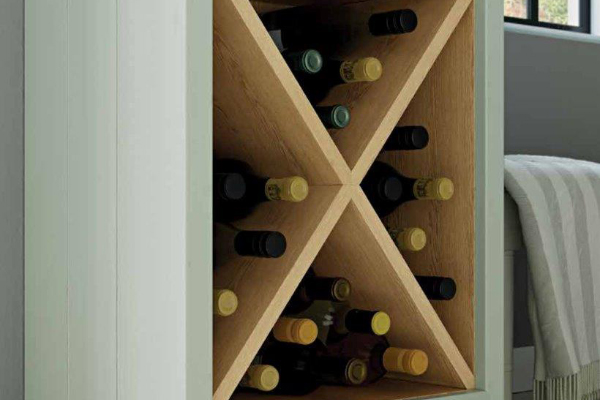 solid oak wine storage